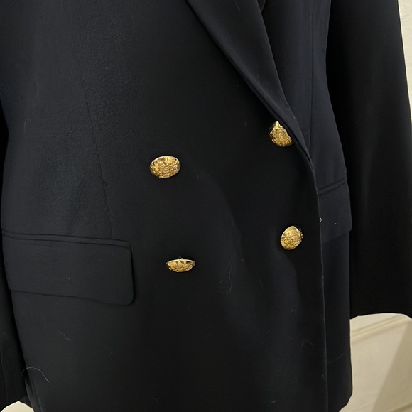 Vintage Ralph Lauren double breasted blazer. Navy - Picture 3 of 10